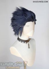Lace Front>> Deep Blue all back spiky synthetic cosplay wig LFS-1/SP03