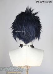 Lace Front>> Deep Blue all back spiky synthetic cosplay wig LFS-1/SP03