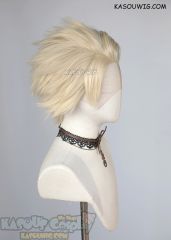 Lace Front>> Light Creamy Blonde all back spiky synthetic cosplay wig LFS-1/SP17 Hazbin Hotel Lucifer Morningstar