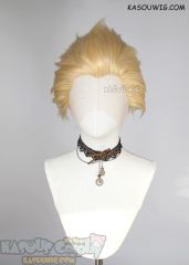 Lace Front>> The Arcana Lucio Yellow Blonde all back spiky synthetic cosplay wig LFS-1/KA008