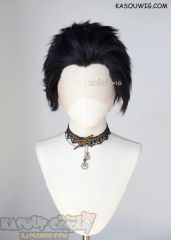 Lace Front>> Deep Purple all back spiky synthetic cosplay wig LFS-1/SP31