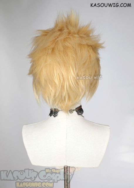 Lace Front>> The Arcana Lucio Yellow Blonde all back spiky synthetic cosplay wig LFS-1/KA008