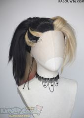 Lace Front >>>League of Legends LOL Akali The Baddest More version blackish-purple spiky ponytail cosplay wig