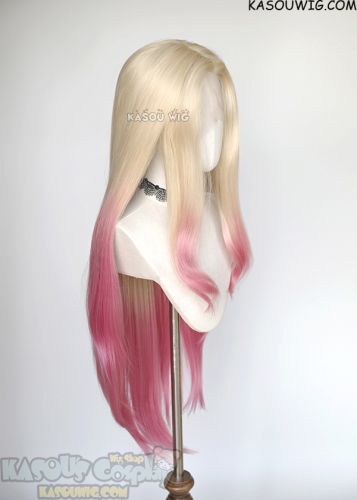 Lace Front>>League of Legends Ahri K/DA The Baddest More versions blonde pink ombre cosplay wig