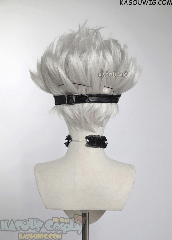 White spiky outlet wig