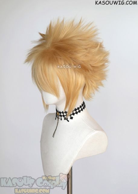 S-5 KA012 31cm / 12.2" short golden blonde spiky layered cosplay wig