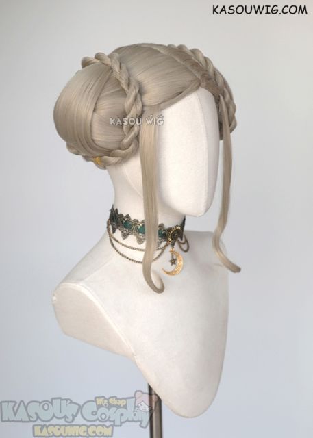 FE Three Houses Edelgard  (5 years later) ash blonde pre-styled updo wig