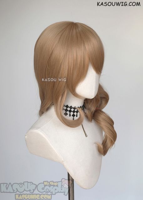 Genshin Impact Lisa 65cm long light brown curly cosplay wig