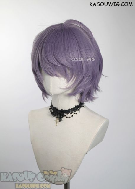 Fire Emblem Three Houses Bernadetta grayish purple layered bob wig