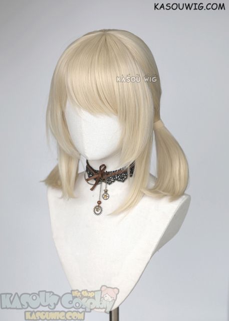 Genshin Impact Klee 40cm creamy blonde pigtails cosplay wig