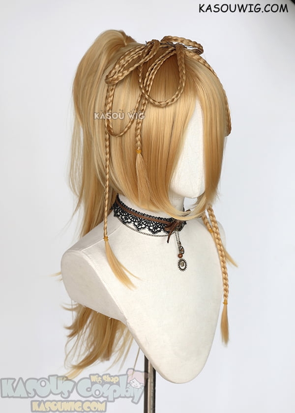Final Fantasy X FF10 Rikku blonde ponytail cosplay wig,Final