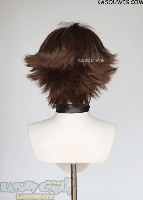 Haikyuu !! Oikawa Tooru short layers dark brown cosplay wig