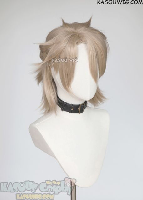 Genshin Impact pre-styled Albedo mixed ash blonde wig