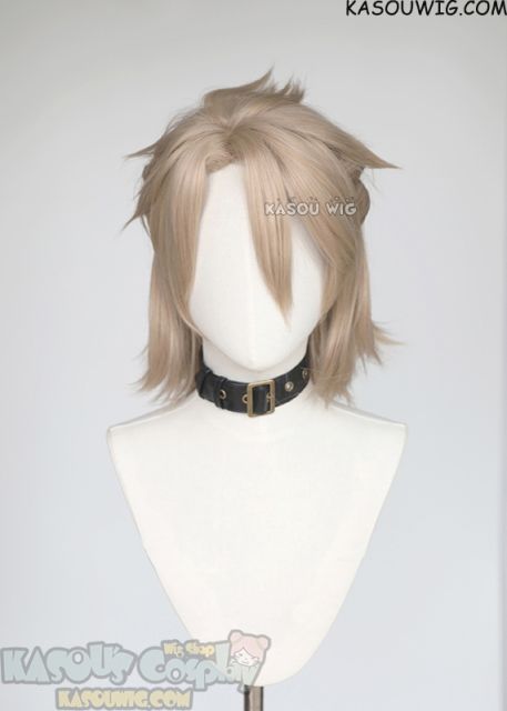 Genshin Impact pre-styled Albedo mixed ash blonde wig,Genshin Impact