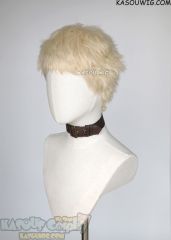 Haikyuu Kei Tsukishima  / EVA Ritsuko Akagi short cream blonde short layered cosplay wig