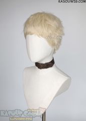 Haikyuu Kei Tsukishima  / EVA Ritsuko Akagi short cream blonde short layered cosplay wig