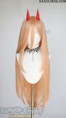 Chainsaw Man Power/ Himouto Umaru-chan Doma Umaru 100cm long apricot orange straight cosplay wig