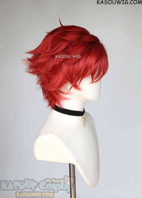 SK8 the Infinity Reki Kyan red side-parted spiky wig