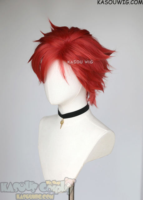 SK8 the Infinity Reki Kyan red side-parted spiky wig