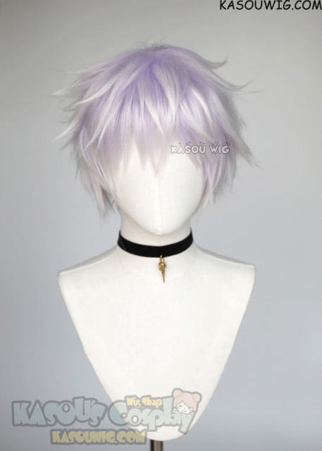 Jujutsu Kaisen Gojo Satoru short light violet silver ombre cosplay wig