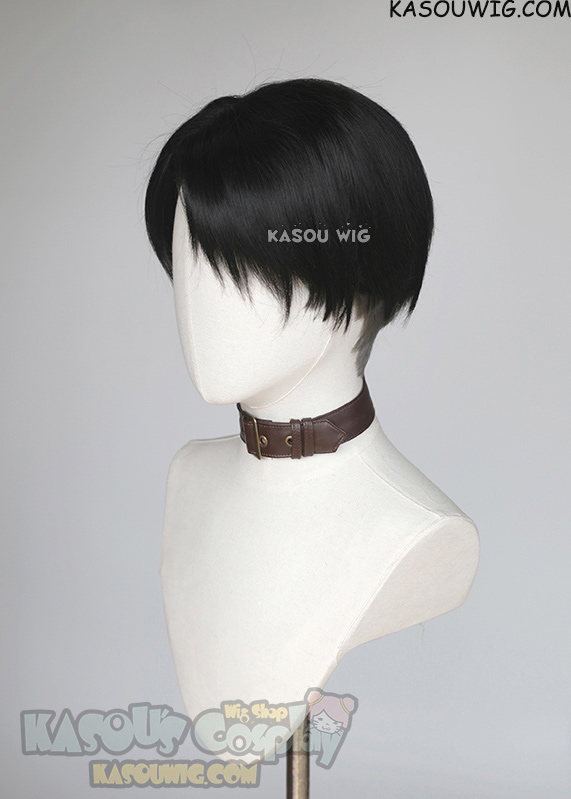 Attack on Titan Levi short undercut short natural black wig