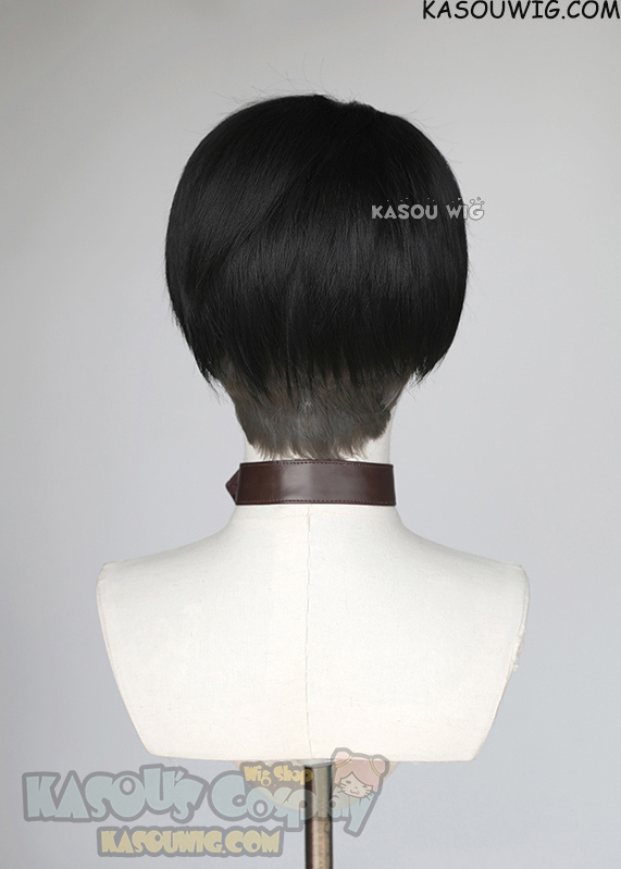 Attack on Titan Levi short undercut short natural black wig