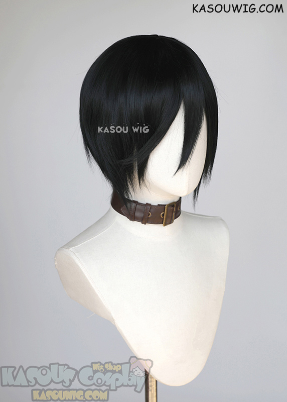 Attack on Titan S4 Mikasa Ackerman short black wig