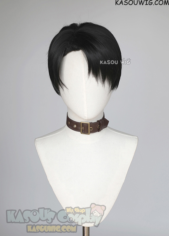 Attack on Titan Levi short undercut short natural black wig