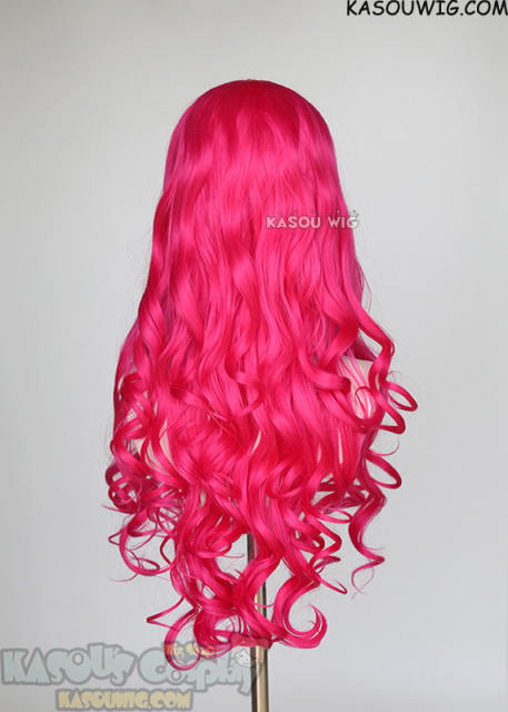 L-1 / KA038 Raspberry rose 75cm long curly wig