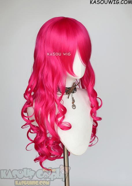 L-1 / KA038 Raspberry rose 75cm long curly wig