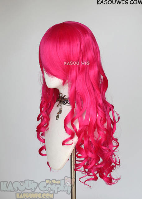 L-1 / KA038 Raspberry rose 75cm long curly wig