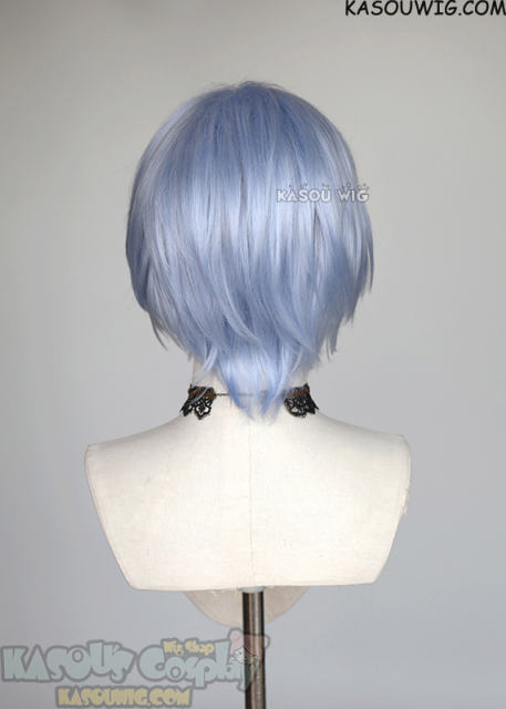 Neon Genesis Evangelion EVA Rei Ayanami short thick blue cosplay wig