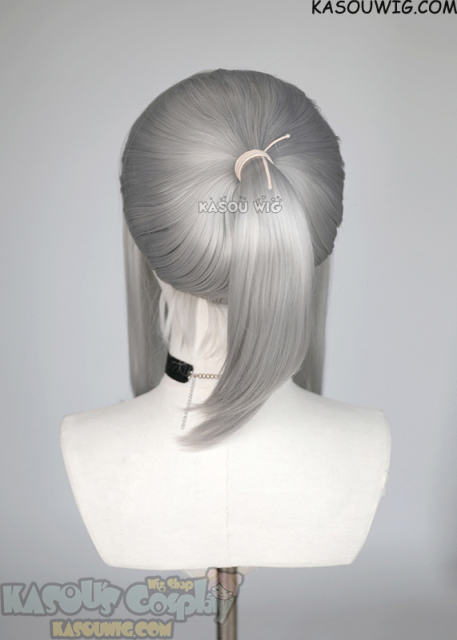 S-3 / KA003 light gray ponytail base wig with long bangs