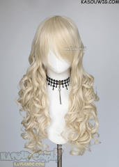 L-1 / SP17 light cream blonde 75cm long curly wig