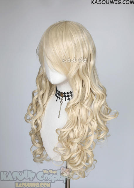 L-1 / SP17 light cream blonde 75cm long curly wig