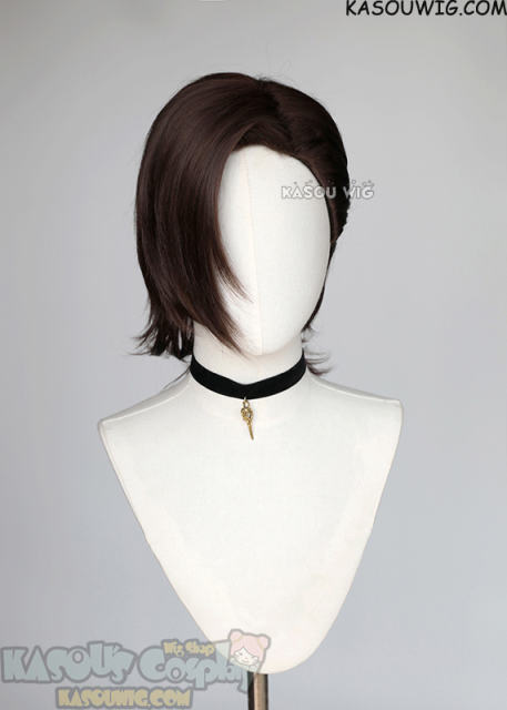 Jujutsu Kaisen Junpei Yoshino deep brown side-parted wig