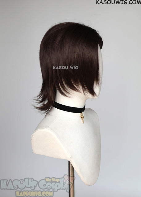 Jujutsu Kaisen Junpei Yoshino deep brown side-parted wig