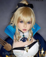 Genshin Impact Jean Gunnhildr beach blonde cosplay wig +clip on curly ponytail