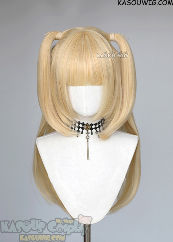 long blonde pigtail wig