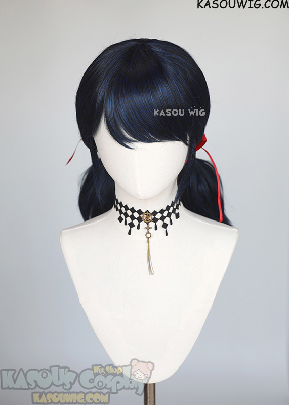 Miraculous Ladybug Marinette pre styled pigtail cosplay wig