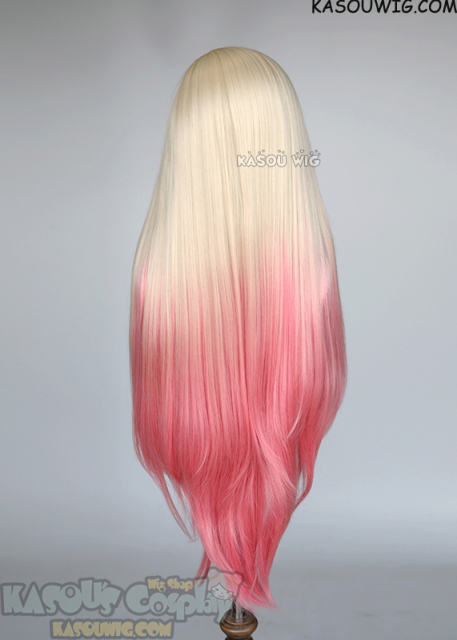 League of Legends Ahri The Baddest More versions blonde pink ombre cosplay wig