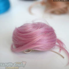 Round spiky buns with clip (Himiko Toga buns). medium size