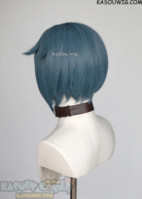 Genshin Impact Xingqiu grayish blue bob wig