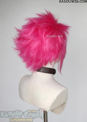 S-5 KA035 31cm/12.2" short  deep pink spiky layered cosplay wig