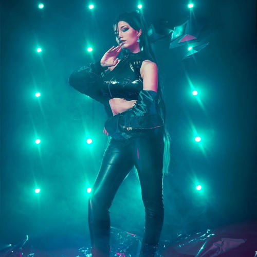 Lace Front >> League of Legends Kaisa The Baddest More version blue teal 120cm long ponytail wig