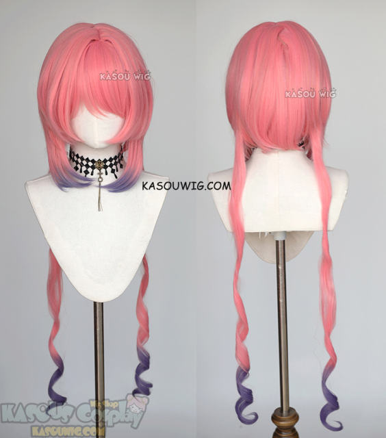 Kobayashi san Chi No Maid Dragon Ilulu 90cm long curly pink purple wig