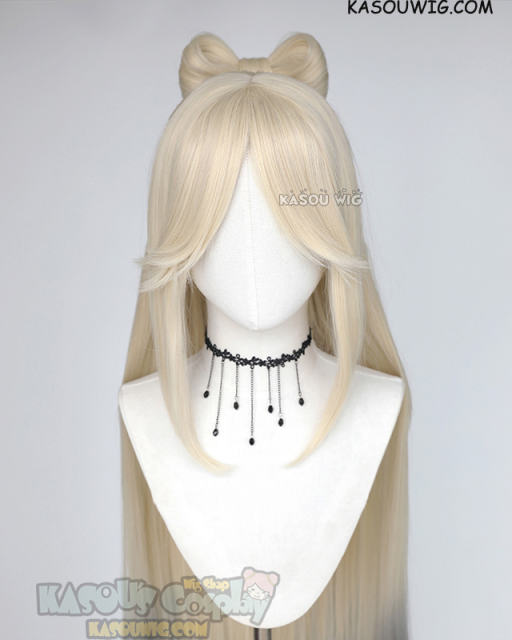 Genshin Impact Ningguang 110cm long light blonde cosplay wig