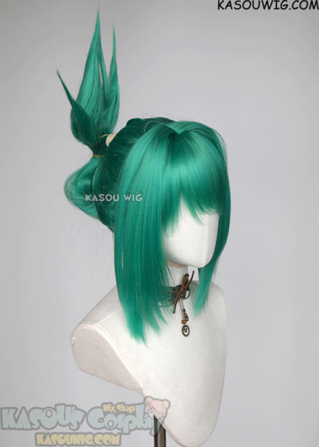 【Styling is required】 Shaman King Tao Jun green ponytail with spikes