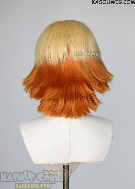 Kimetsu no Yaiba Demon Slayer Zenitsu Agatsuma short yellow orange flippy cosplay wig