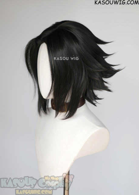 Shaman King Yoh Asakura thick middle parted deep brown wig